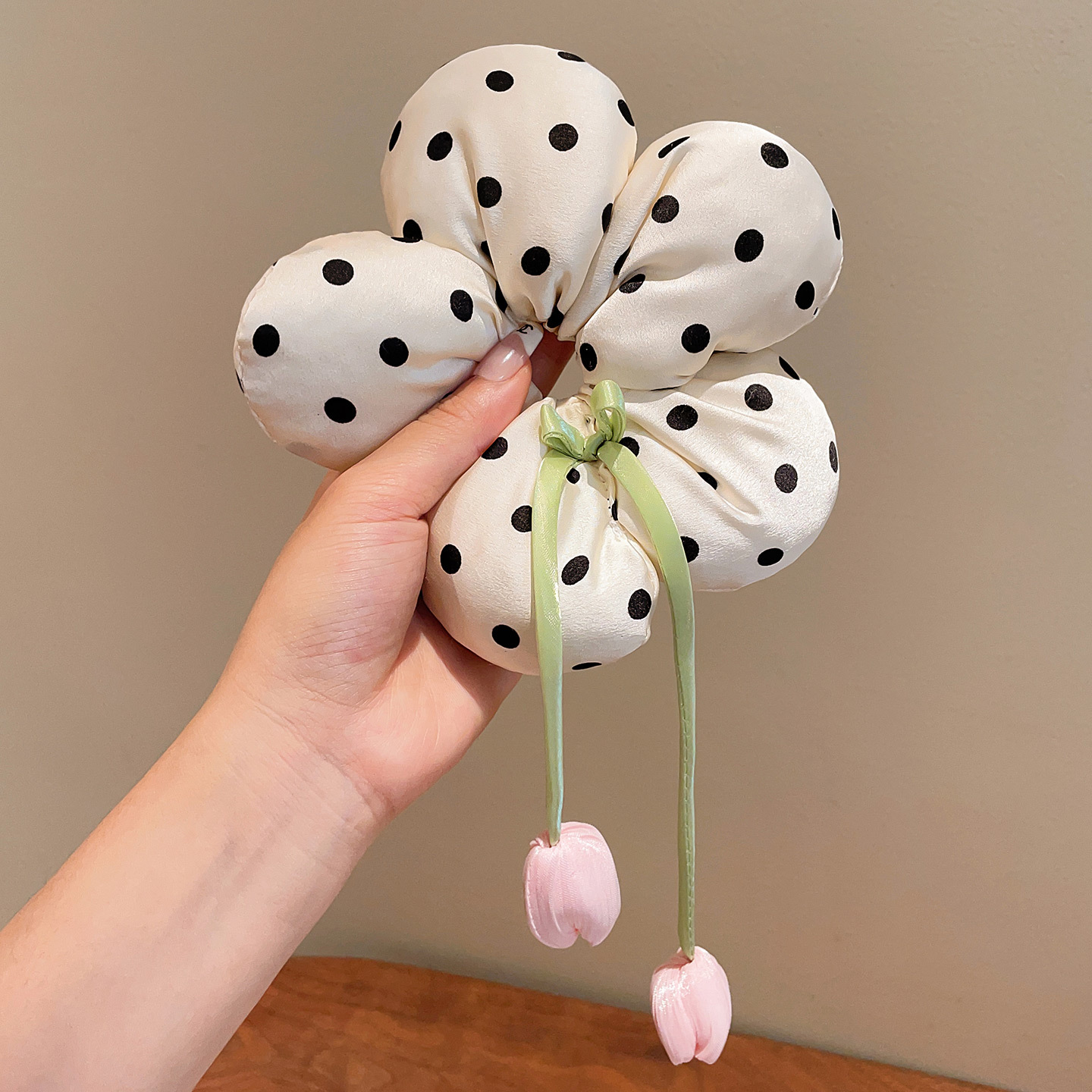 Mickey culo, lunares, flores, círculos para el cabello del intestino grueso, linda cabeza de bola, cabello de placa de dibujos animados, tocado de sentido avanzado, cuerda para la cabeza de felpa