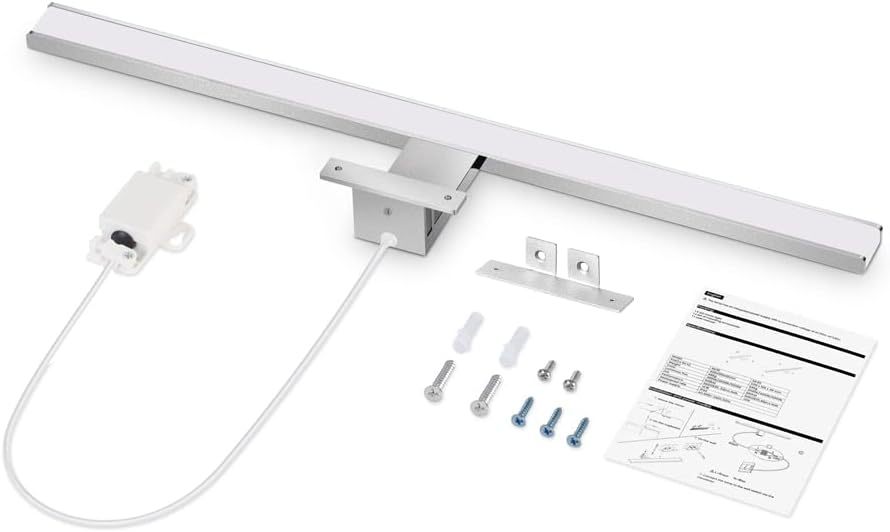 LED espejo luz delantera agujero-libre clip espejo luz abierta-montado gabinete mural cuarto de baño tocador espejo gabinete maquillaje Luz