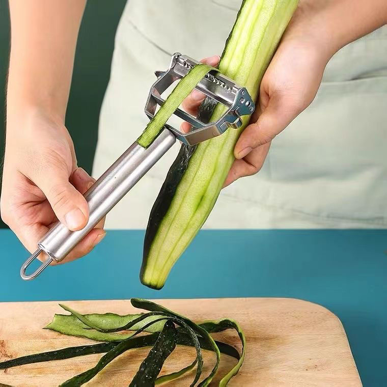 ステンレス鋼の皮むきナイフ家庭用多機能スクレーパー果物野菜瓜削りジャガイモの皮むき器削り器の神器|undefined