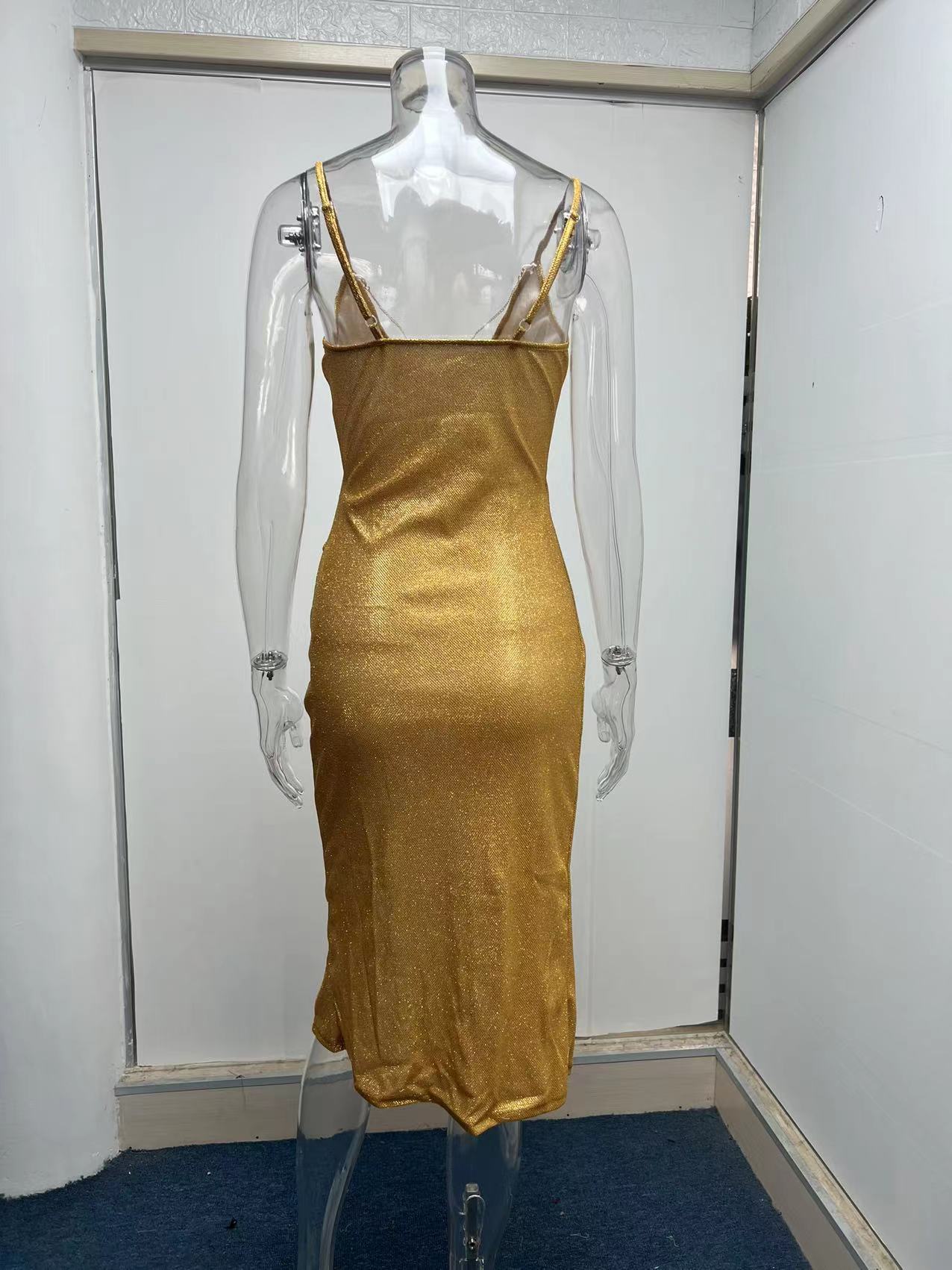 140g Weight Midi Dress Dress Length Type Sleeveless Sleeve Length Pencil Skirt Dresses Type Spandex, Polyester Fabric Type High Waist Waist Line Daily Occasion V Neck Neckline Skinny Fit Type Solid Color Pattern Summer Season Women'S Gender Patchwork Design Fashion Style Wholesale Women'S Fashion Patchwork Solid Color Daily V Neck Sleeveless Pencil Skirt 17