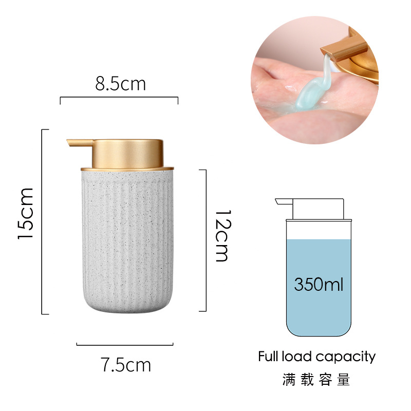 Botella de jabón de desinfectante de manos de cerámica nórdica ins viento prensado envasado baño baño gel de baño Amazon temu