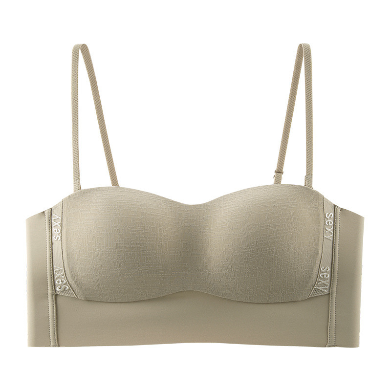 6046 Sexy ligeramente borracho top de tubo de honda anti-luz y sin costuras ropa interior integrada sujetador de pecho fino