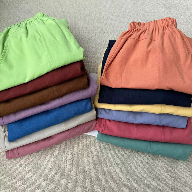 Insight Flow Cross-Border Pure Cotton High-Waisted Wide-Leg Yoga Pants Breathable Casual Sports Carrot Pants Comfortable Dopamine