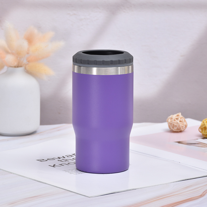 Pulverización de plástico 14oz de acero inoxidable doble cubierta multifuncional tanque frío oficina de negocios Taza de coche taza de helado al aire libre