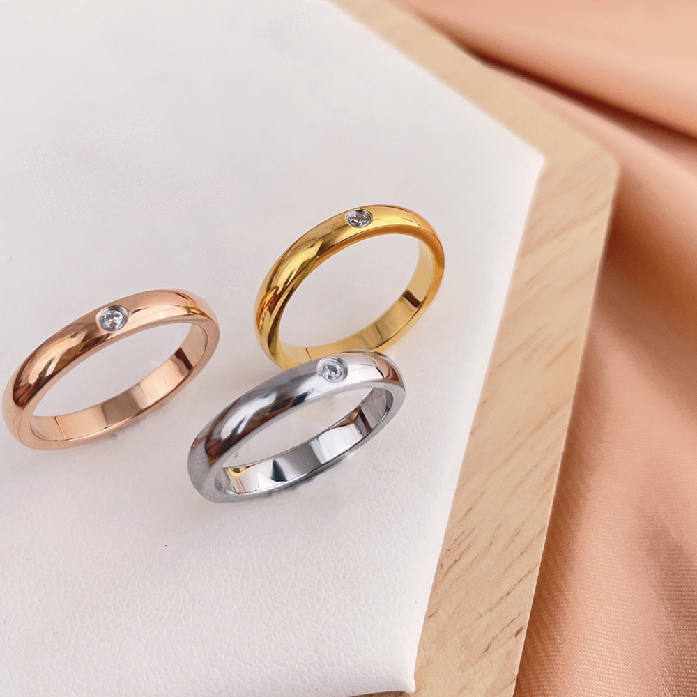 Wholesale Jewelry Basic Simple Style Geometric Titanium Steel Plating Rings display picture 2