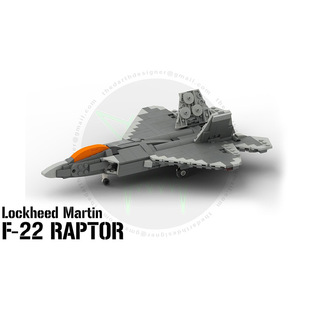 MOC-170089 blocks compatible with Lego F-22 Raptor | stealth fighter creative model