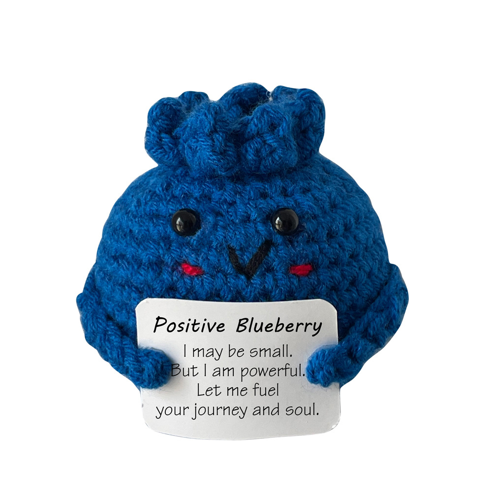 Amazon transfronterizo nuevo lindo energía positiva emocional pepino pepinillo muñeca hecha a mano de punto regalo creativo en stock