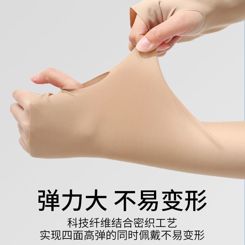 冰袖防晒袖套冰丝女夏2025新款手臂薄款肤色隐形冰丝袖套