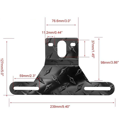 American Black Aluminum License Other Car Modifications