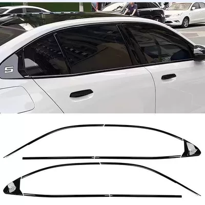 Şüşə kənarı xromları/moldingləri – Modification Glossy Black - 24-25-model-5-series-imported-short-axle-version-window-trim-piano-gloss-black