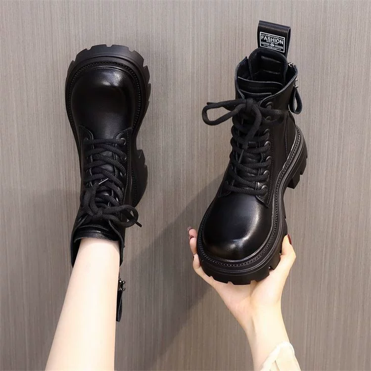 Ботинки с толстым каблуком Martin женские осенние и зимние ботинки 2024 года