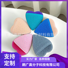 供应眼镜防雾清洗海绵网快 开孔热压洁面扑 镜片清洗小海绵柱子