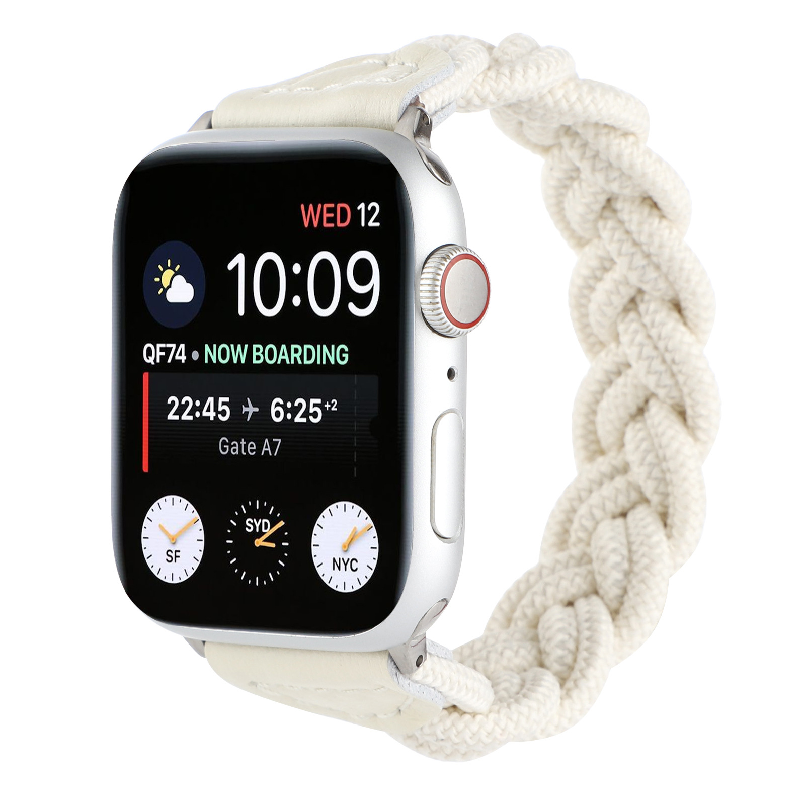 For Apple watch strap iwatch7-1 SE twist rope double woven strap hand-made elastic woven strap