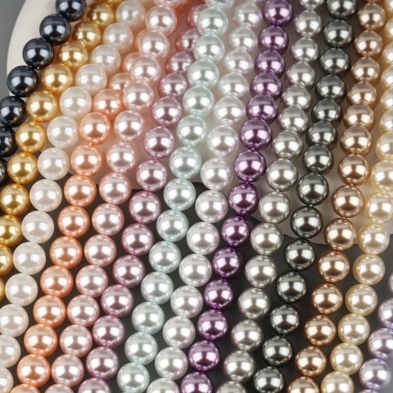 Nanyang Shijia Pearl Oyster Beads Straight Hole Strong Luster Shell Pearls DIY Necklace Bracelet Beaded Jewelry Accessories Wholesale