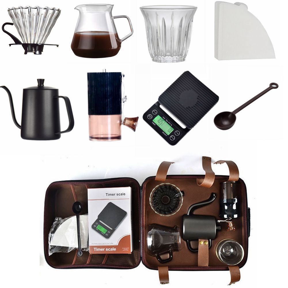 Viajes transfronterizos portátiles con básculas cajas de regalo cajas de regalo cafetera de café de preparación manual cajas de regalo cajas de café de preparación manual