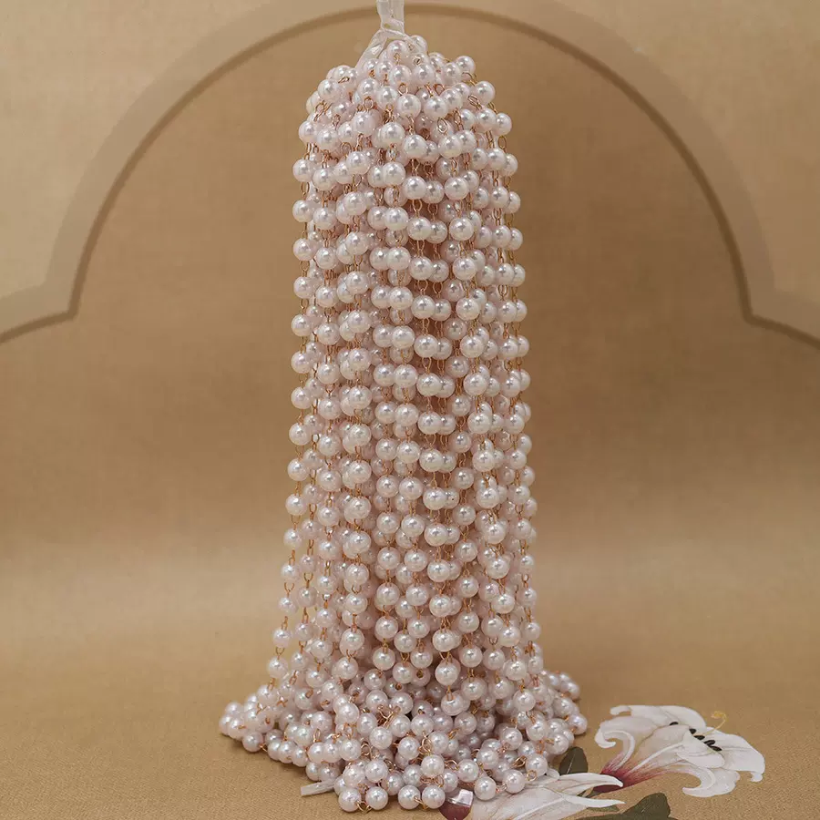 包边仿珍珠链条手串耳环手链项链电泳高保珍珠手工配饰材料