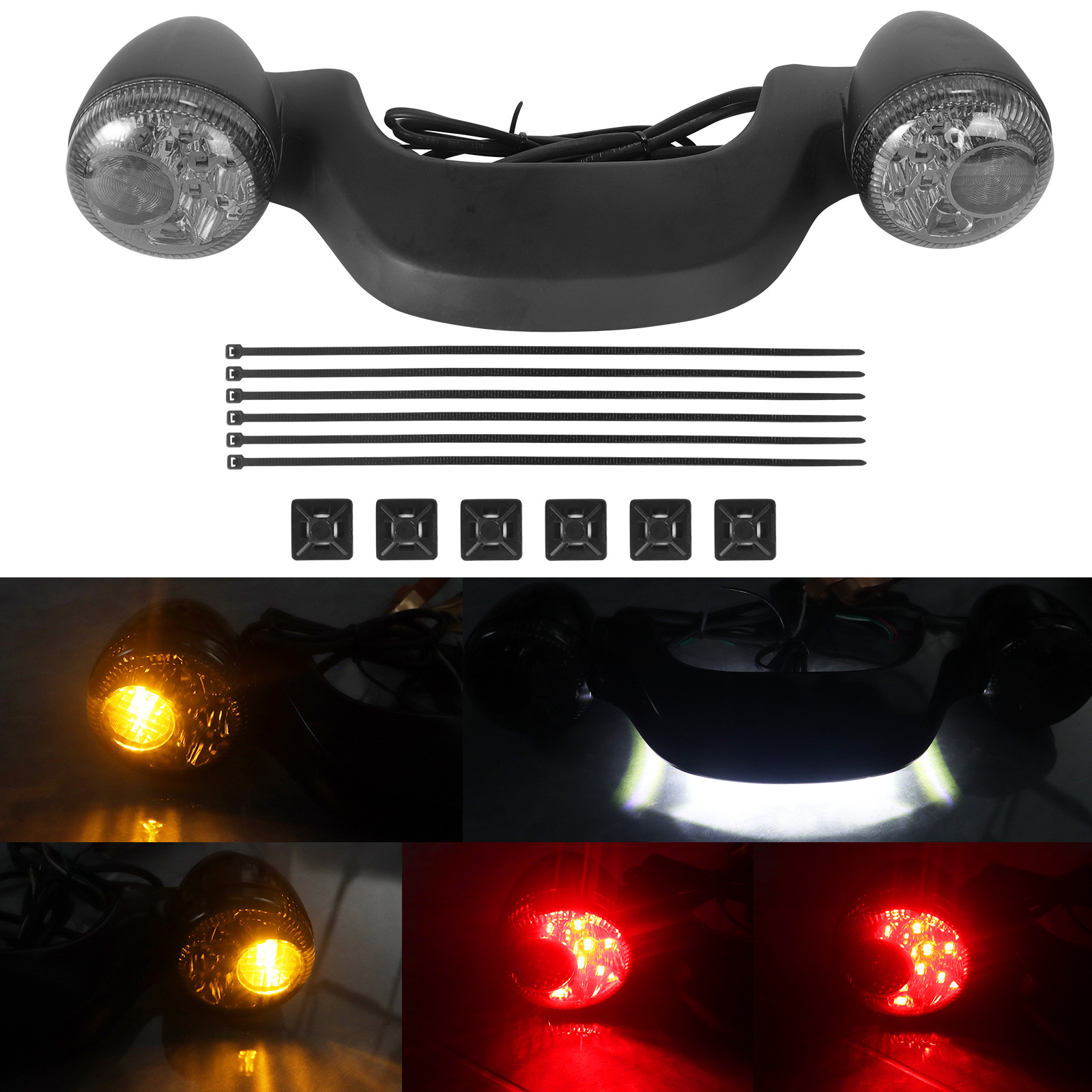 Harley Modified Tail Light Led Turn Signal Light for Harley Street Big Glide Brake Light with Bracket Tail Light