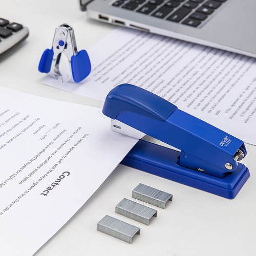 Deli 0359 office stapler set stapler staple remover No. 12 three-in-one stapler set provincial