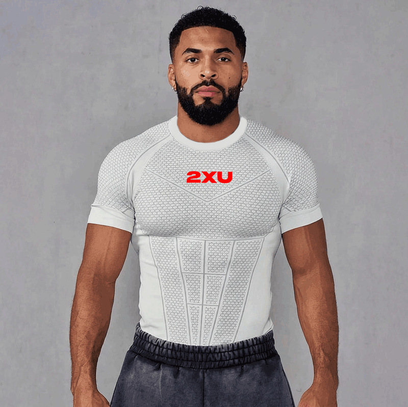 D2K Wolverine Men's Compression Fitness Short Sleeve Quick-Dry Sports T-Shirt Elastic Slim Fit Training Top D2K Wolverine Men's Compression Fitness Short Sleeve Quick-Dry Sports T-Shirt Elastic Slim Fit Training Top