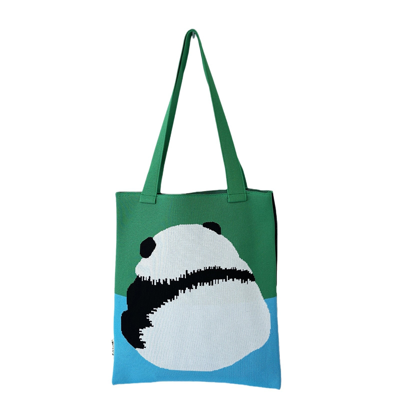 Nueva linda espalda panda bolso de tejido de moda versátil gran capacidad de viaje bolso de hombro de mujer bolso