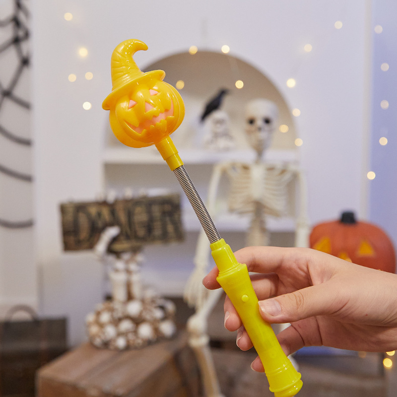 ハロウィン装飾カボチャランプ子供のおもちゃ小さなギフト発光ハンドスティックバーパーティー用品ギフト小道具|undefined