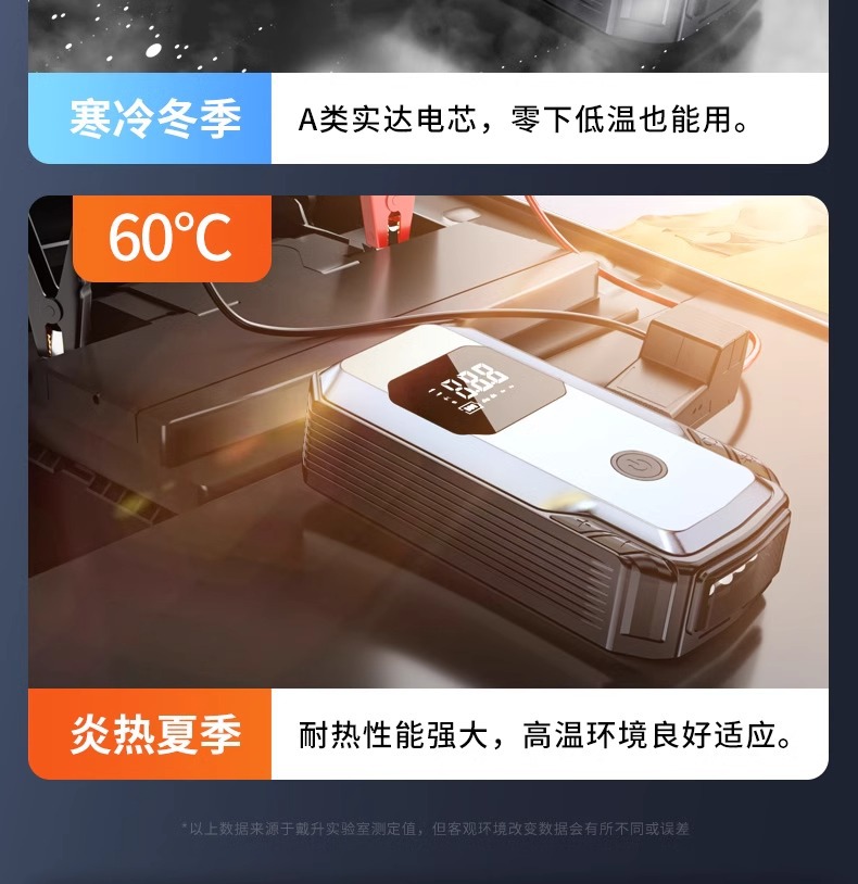 Outdoor Emergency Start Power Supply Vehicle-mounted Inflatable All-in-one Battery Emergency Multifunctional Power-on Battery-off Charging Battery