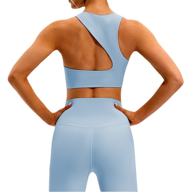 European and American Ins Beautiful Back Sports Underwear Women's Shockproof Yoga Bra Gather-up Running High Strength Sports Fitness Vest