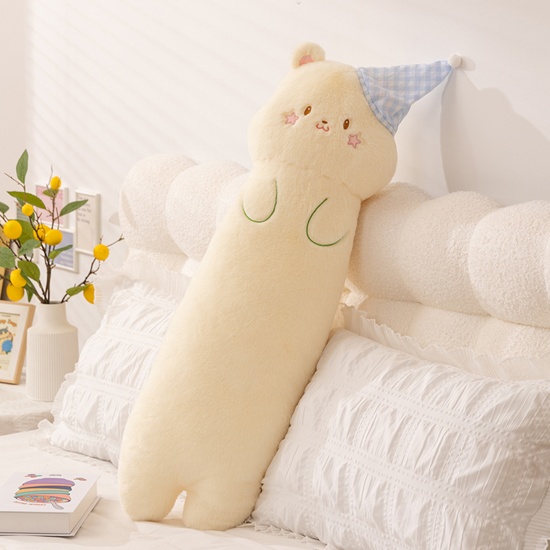 Cocinto lindo almohada larga para niñas dormir almohada de pierna para niños muñeca de tela regalo cama embarazada almohada de cabeza