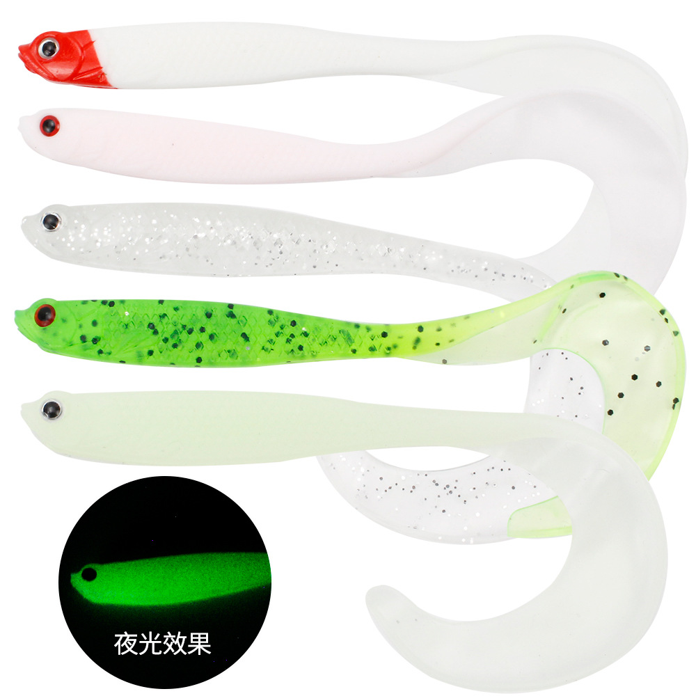 獵高 路亞軟餌卷尾12.5cm/6g跨境大卷尾仿生假餌蛆蟲垂釣仿真魚餌
