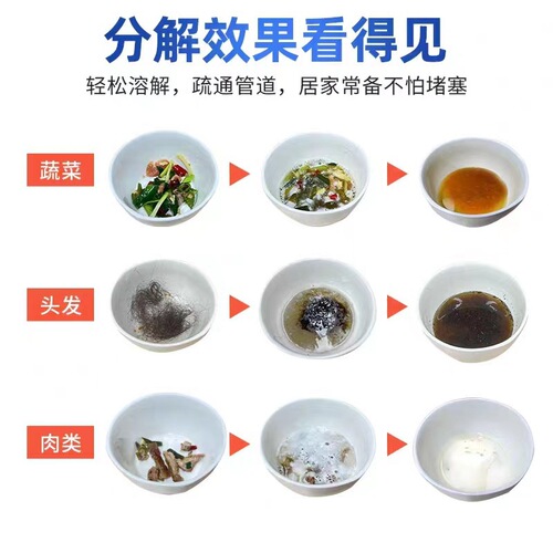 Pipe cleaner kitchen toilet drain unclogging toilet powerful odor removal cleaning agent factory wholesale 