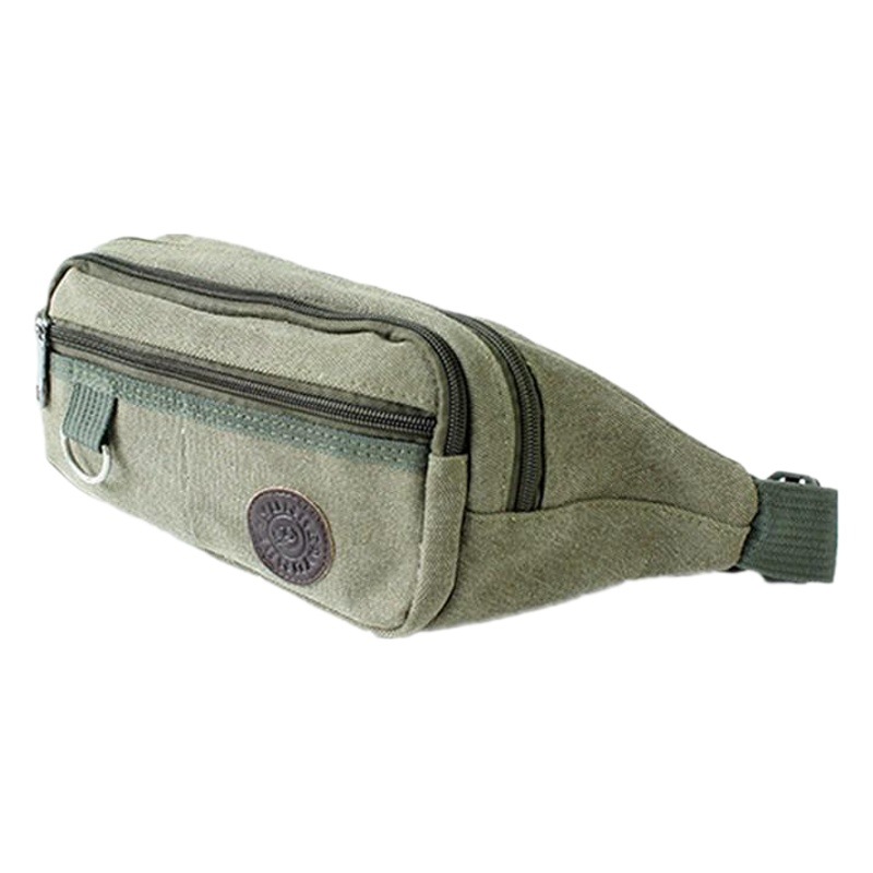 New Fashionable Casual Canvas Waist Bag Sports Cross-Body Bag Outdoor Cycling Waist and Leg Bag Men's Coin Mobile Phone Bag