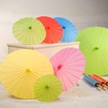 小纸伞油纸伞幼儿园DIY空白纸伞手工绘画彩色装饰广告工艺伞定制