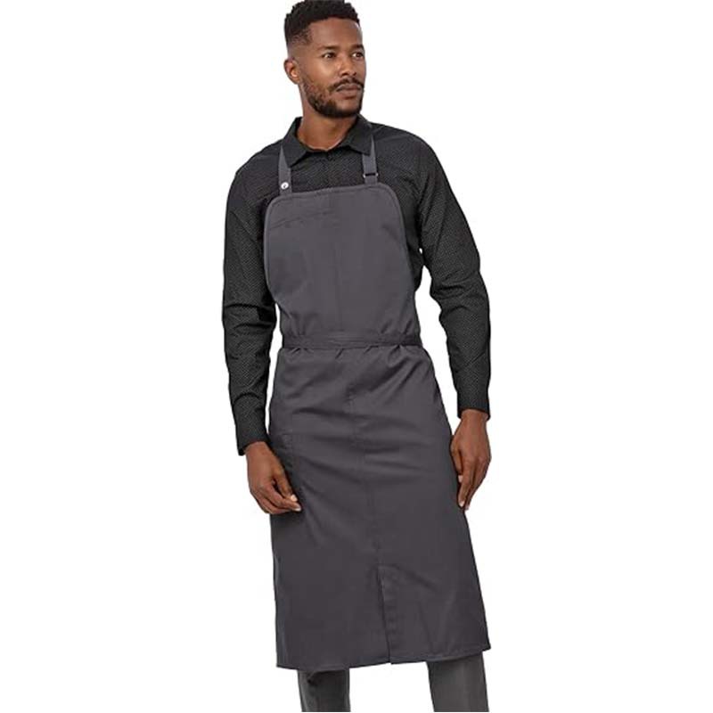 Transfronterizo Amazon poliéster algodón delantal logo personalizado cocinero camarero ropa de trabajo delantal de cocina al por mayor