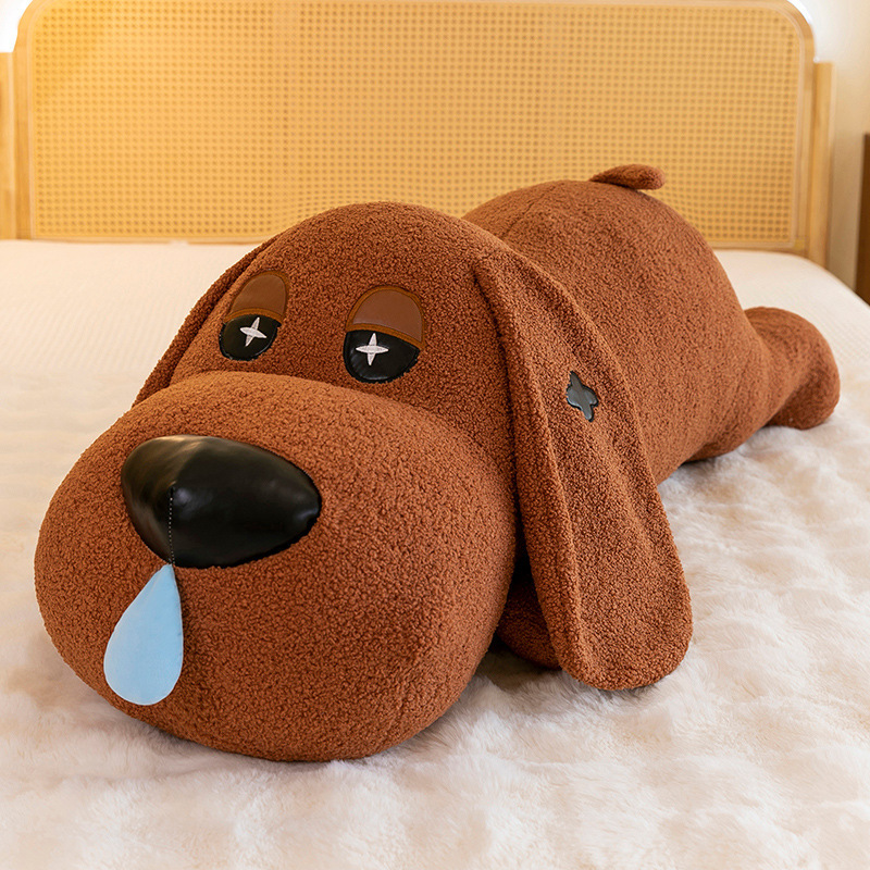新しい長い子犬枕、可愛くて面白い鼻水犬長いぬいぐるみ、ベッドライディング睡眠人形|undefined
