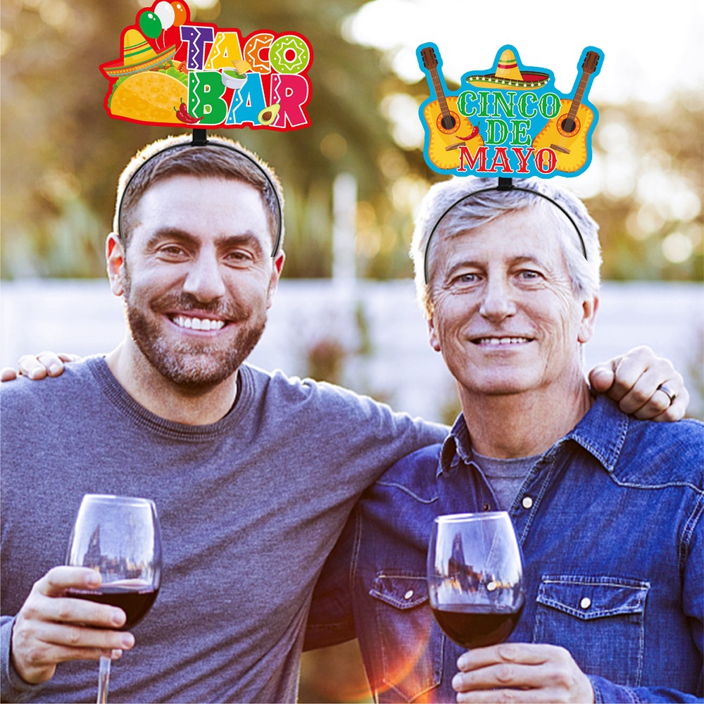 Carnaval mexicano transfronterizo decoración Taco Bar divertido tocado México 5 de mayo decoración diadema