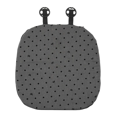 Car Seat Cushion, Light Luxury and High-End Feel, Cute Summer Car Seat Cushion, Suitable for All Seasons, Car Interior Seat Cover (Seat cushion, seat cover) - polka-dot-bow-cushion-gray-front-row