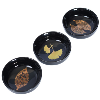 黑金釉木葉盞陶瓷杯子個人杯茶具套裝品茗杯創意茶杯禮品定制LOGO