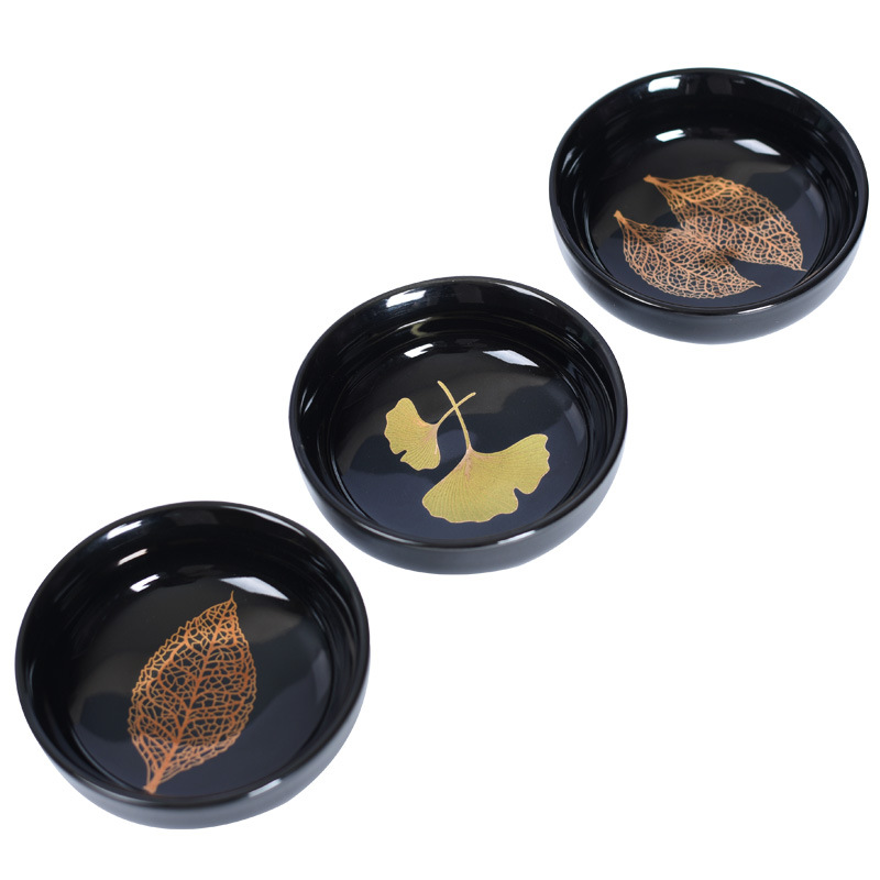 黑金釉木葉盞陶瓷杯子個人杯茶具套裝品茗杯創意茶杯禮品定制LOGO