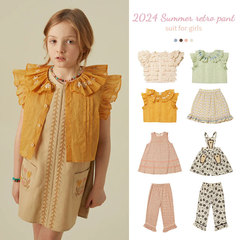 Ladies' Set 2024 Summer AP New Product Girl Pastoral Style Top Heavy Work Embroidered Shirt and Pants Two-Piece Set