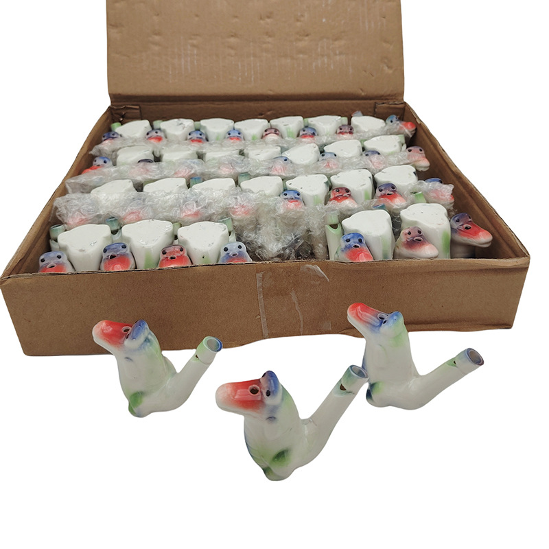 F1635 silbido de pájaros acuáticos de cerámica blanca con silbido de pájaros acuáticos, punto escénico, juguetes para niños, adornos de silbido de pájaros, tienda de 2 yuanes