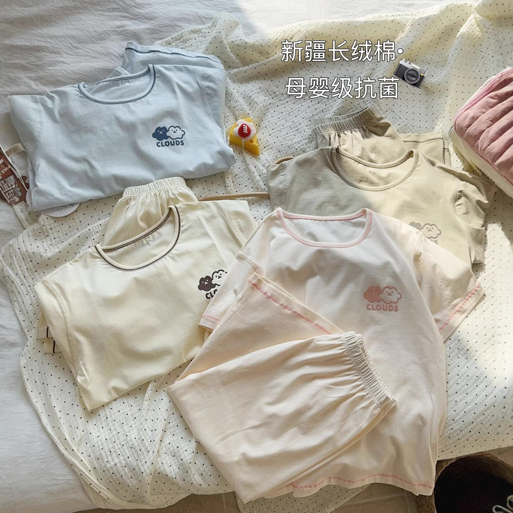 Spring and Summer Children's Cotton Short-Sleeved Pajamas and Home Wear Sets for Older Children, Breathable and Skin-Friendly Home Wear, Hot-Selling Items ​