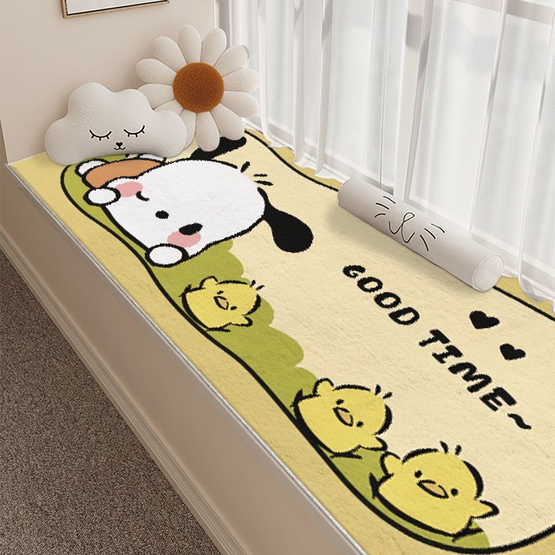 卡通儿童仿羊绒飘窗垫卧室吸水隔凉床边毯阳台家用榻榻米窗台垫