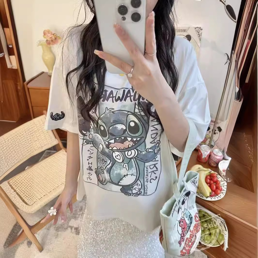 Cotton summer Japanese cartoon short sleeve T-shirt