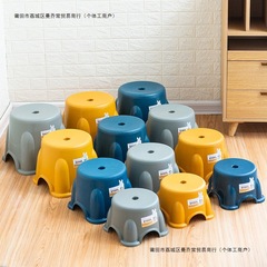 小さなスツールプラスチックベンチ家庭用子供用スツール厚みのあるラウンドスツール滑り止めステップスツールフットレストベビーバスロースツール