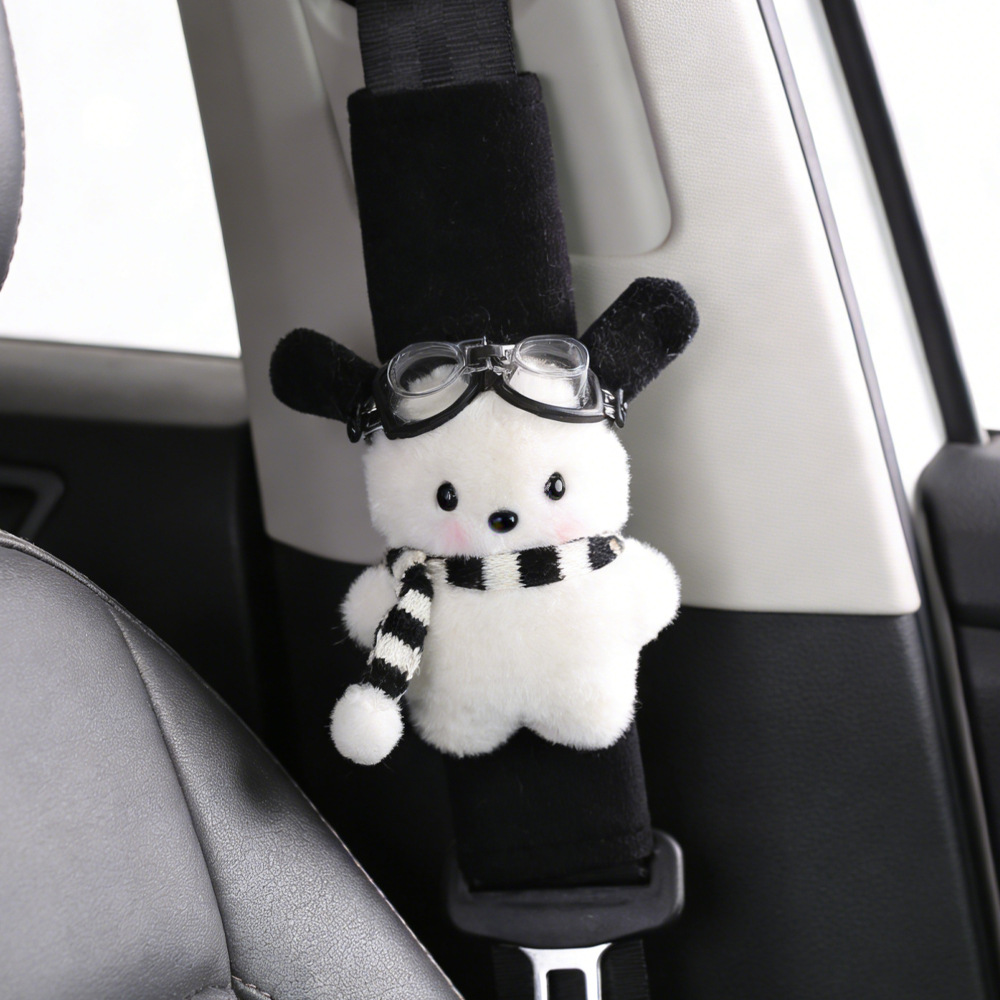 Cartoon muñeca de peluche coche caja de toallas de papel coche tipo colgante lindo perro Pacha bolsa de almacenamiento de decoración interior del automóvil viento fragante