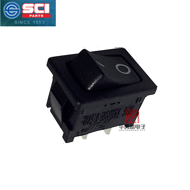 台湾SCI R13-66A-02 翘板 船型开关  3脚2档 10A