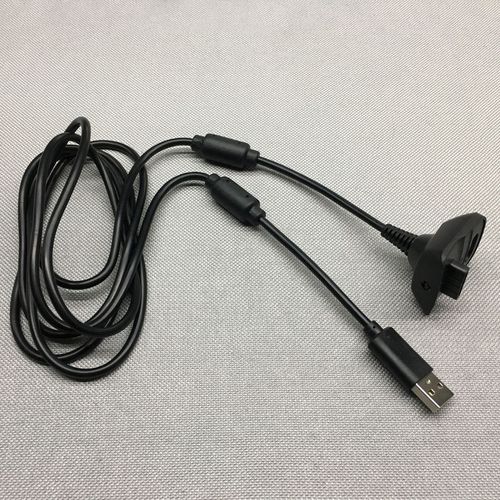 XBOX360 wireless wired handle USB charging cable XBOX360 game console peripheral wire black gray