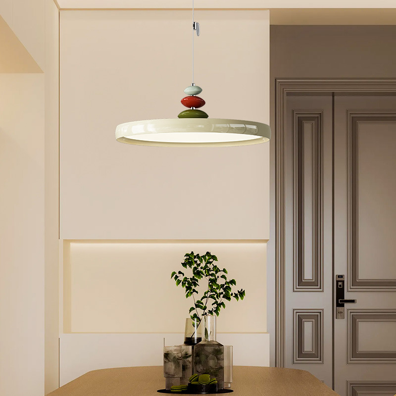 Minimalista 2025 nuevo chandelier de brazo oscilante lámpara de comedor de espectro completo de alta expresión de la antigua bolsa de disco volador lámpara de bar