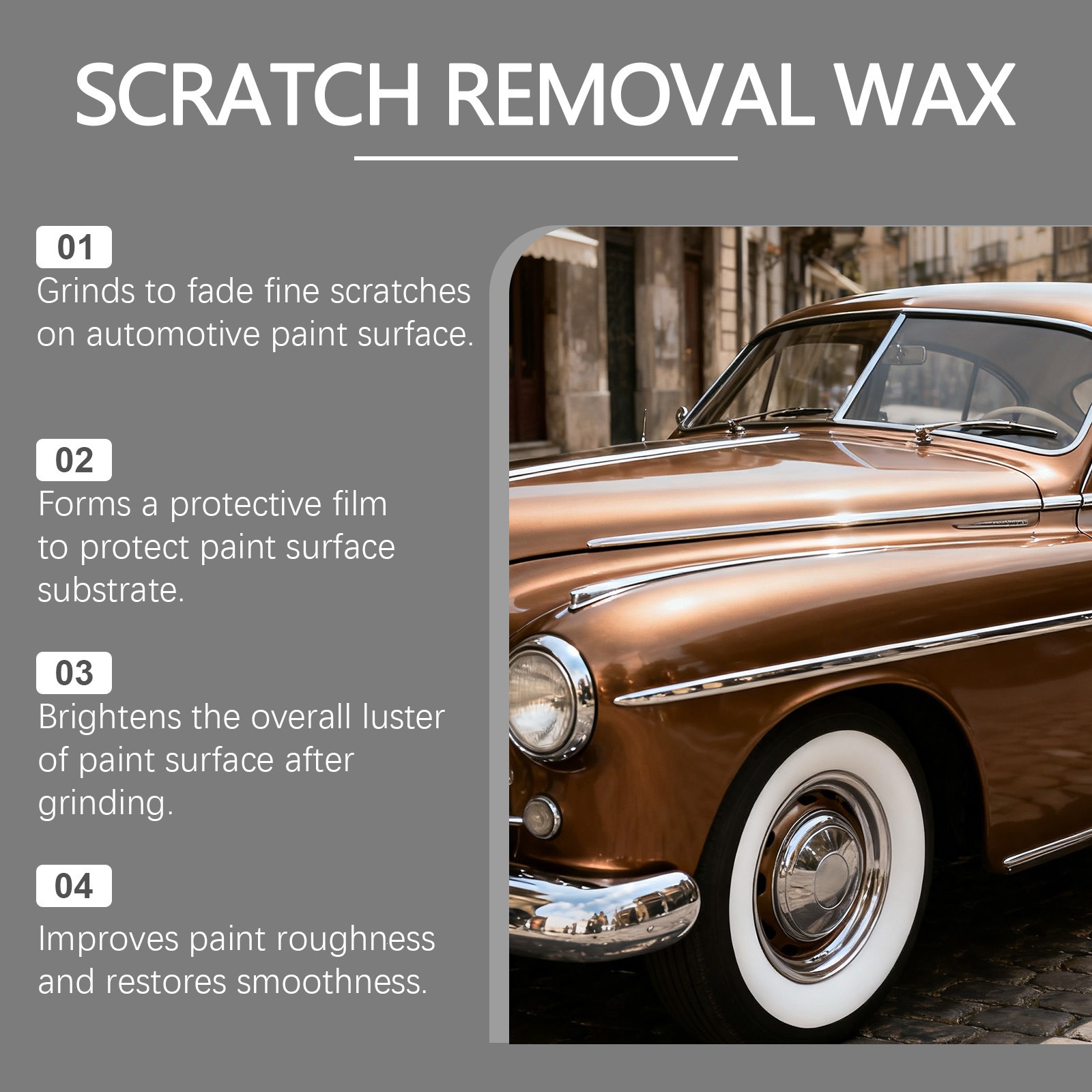 Car scratch repair paste, car paint scratch polishing and maintenance, enhancing gloss and protecting the paint surface, portable paint repair care