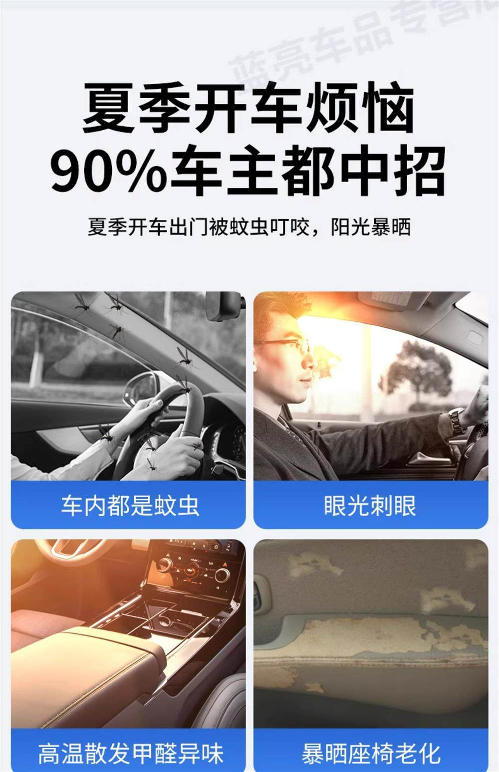 Car Window Mosquito Net, Car Mosquito Screen, Sunshade Curtain, Sun Protection Car Window Screen, Privacy and Insect-Proof